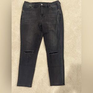 Express Women’s Cropped Skinny Hyper Stretch Grey Jeans Size Large